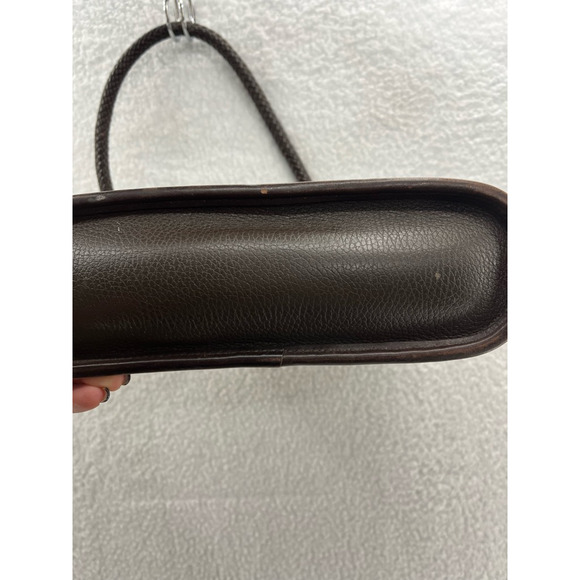 Brighton Womens Gina Hobo Satchel Handbag Brown Crocodile Embossed Snap Pocket S - Picture 11 of 11